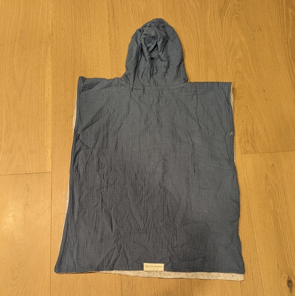 Blue Hooded Poncho for toddler - Picture 3 of 5